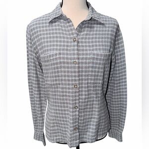 Columbia Outdoor Plaid Long Sleeve Button Up Blouse Size Medium